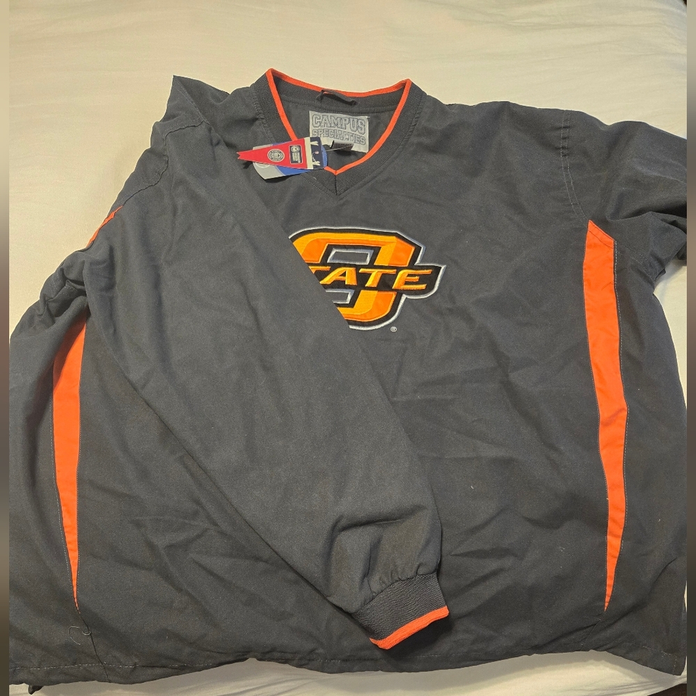 Mens Campus Crewneck Oklahoma State Windbreaker